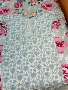 Floral Print Cotton Kurta