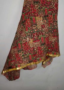 Embroidered Silk Blend Dupatta heavy punjabi seque