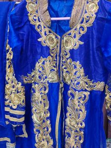 Blue Embroidered Kurta Set