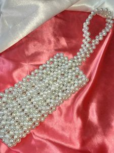 Elegant Faux Pearl Clutch Evening Bag