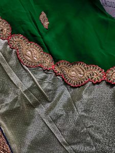 Beautiful Saree With Double Pattern