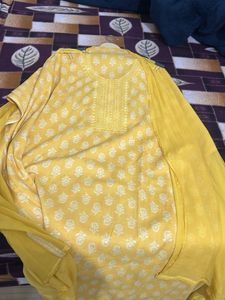 Elegant Yellow Embroidered Kurta Set