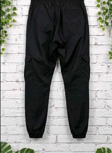 Black Cargo Jogger Pants