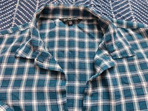 Blue Plaid Cropped Button-Up Shirt