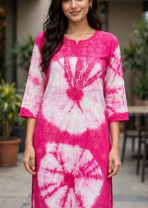 Pink Tie-Dye Kurti