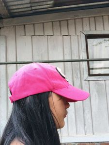 Pink Baseball Cap with "WHOOP" Graphic