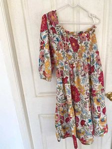 Boho Floral Smocked Mini Dress