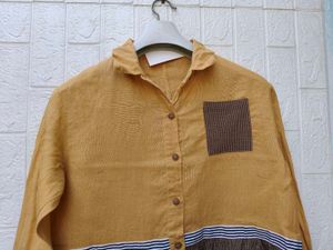 New with tag Korean Stylish Yellow Peplum Top
