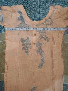 Peach Kurta Set &amp; Dupatta