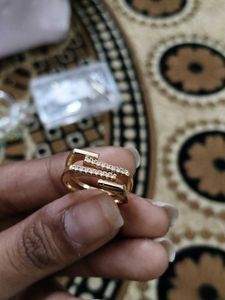 Sparkling Geometric Ring anti tarnish