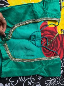 Emerald Green Silk Blouse