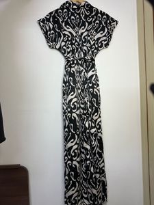 Monochrome Print Maxi jumpsuit