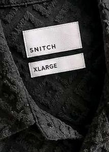 Textured Black Short Sleeve Shirt