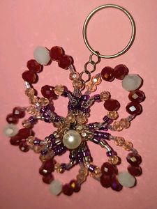 Beaded Flower Keychain
