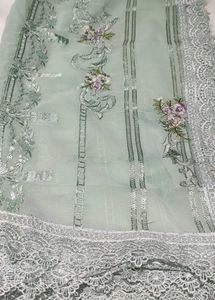 Embroidered sea Green Kurta set