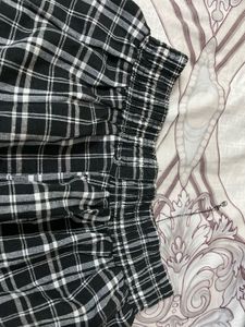 Checkered Wide Leg Pants