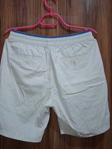 White Casual Shorts