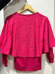 Stylish Hot Pink Layered Top