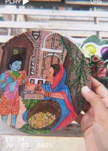 Hand-Painted Little Krishna Painting
