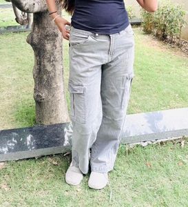 Stylish Grey Cargo Pants