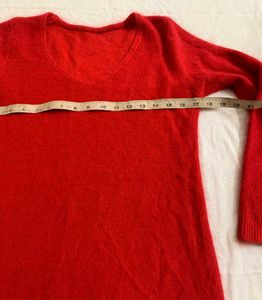 Red V-Neck Sweater
