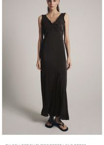 ZARA EMBROIDERED LONG MAXI DRESS
