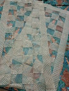 Elegant Gold Net Overlay dupatta