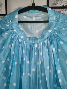 Blue Polka Dot Ethnic Skirt
