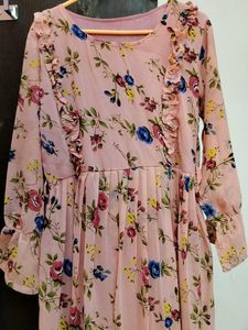 Pink Floral Maxi Dress