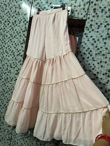 Elegant Pink Heavy Sharara Suit