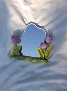 Crocheted Tulip Mirror