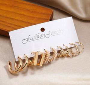Set of 6 Gold Hoop Earrings
