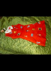 Unique Red Embroidered Dress