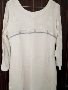 y2k Off-White Chikankari Kurta