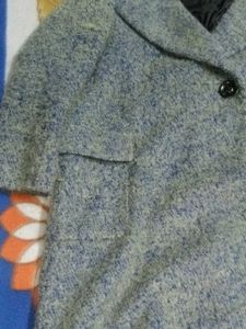 Stylish Gray Wool Blend Coat