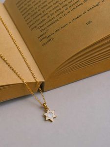 White Star of David Necklace