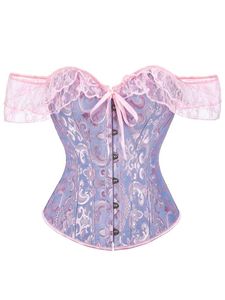 savana pastel pink purple corset lace ruffle top