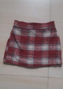 Cozy Fleece Vest &amp; Plaid Skirt Set