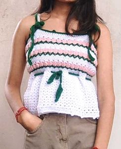Crochet babydoll Crop Top