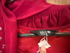 Elegant Red Embellished Gown