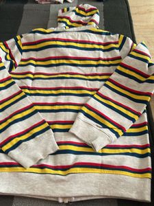 jam n honey Striped Zip-Up Hoodie-11-12 years
