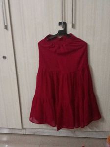 Red Embellished sharara Set