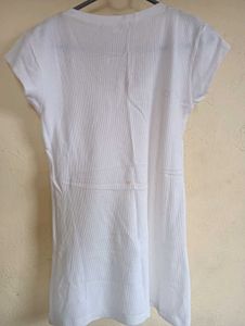 Classic White Ribbed T-Shirt