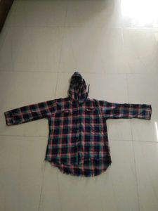 Checked Hoodie Shirt