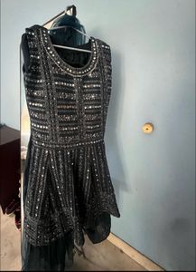Elegant Teal Embellished Kurta Set with Sharara