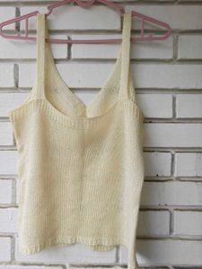 Cream Knit Tank Top