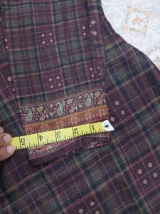 Elegant Plaid Kurta with plazo