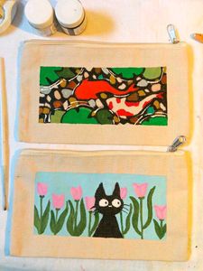 Hand-Painted Zipper Pouches(2)