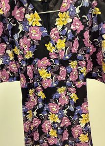 Floral Print V-Neck Dress