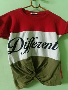 Color Block 'Different' Tee